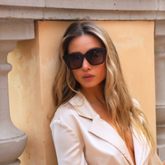 Bella Sunglasses — Black + Twilight Gradient Polarized
