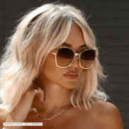 Donna III Sunglasses — Gold + Brown Gradient Polarized