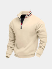 Regent Striped High Collar Pullover