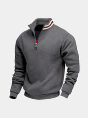 Regent Striped High Collar Pullover