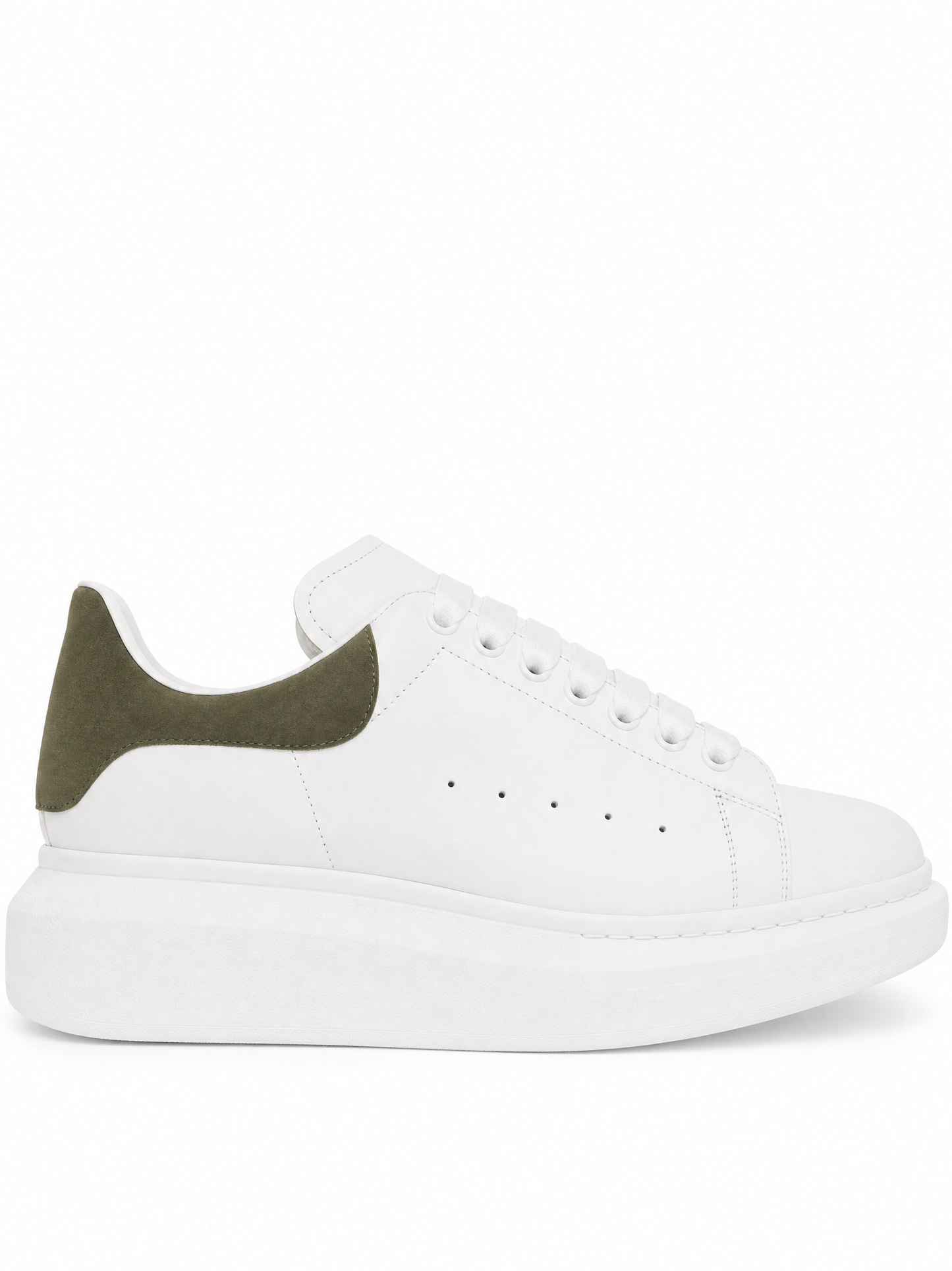 Oversized Sneaker White Olive Green