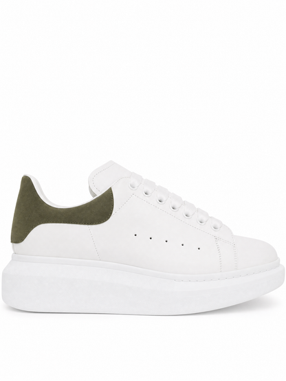 Oversized Sneaker White Olive Green