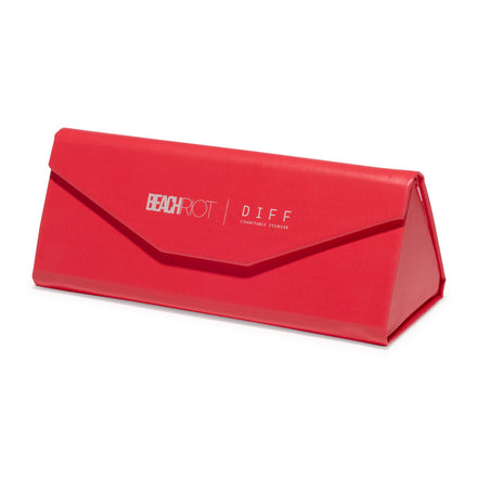 The Coast Sunglasses — Black + Red Tint