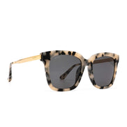 Bella Sunglasses — Cream Tortoise + Grey