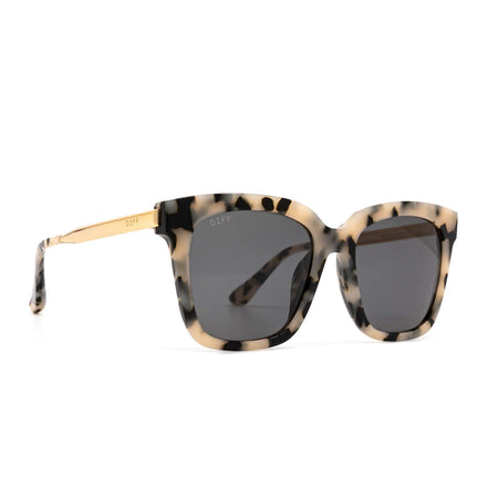 Bella Sunglasses — Cream Tortoise + Grey