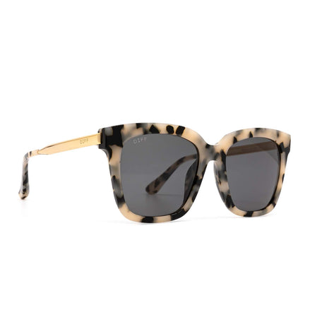 Bella Sunglasses — Cream Tortoise + Grey