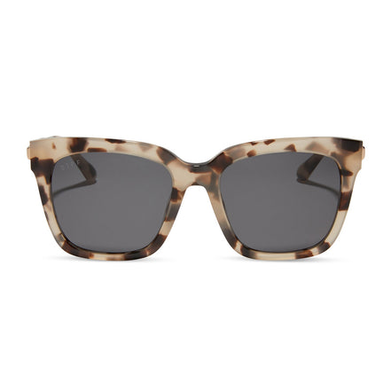 Bella Sunglasses — Cream Tortoise + Grey