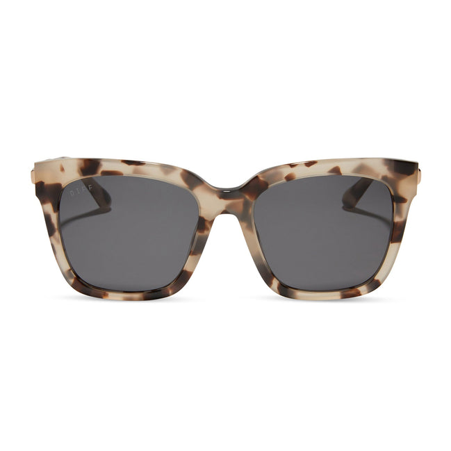 Bella Sunglasses — Cream Tortoise + Grey