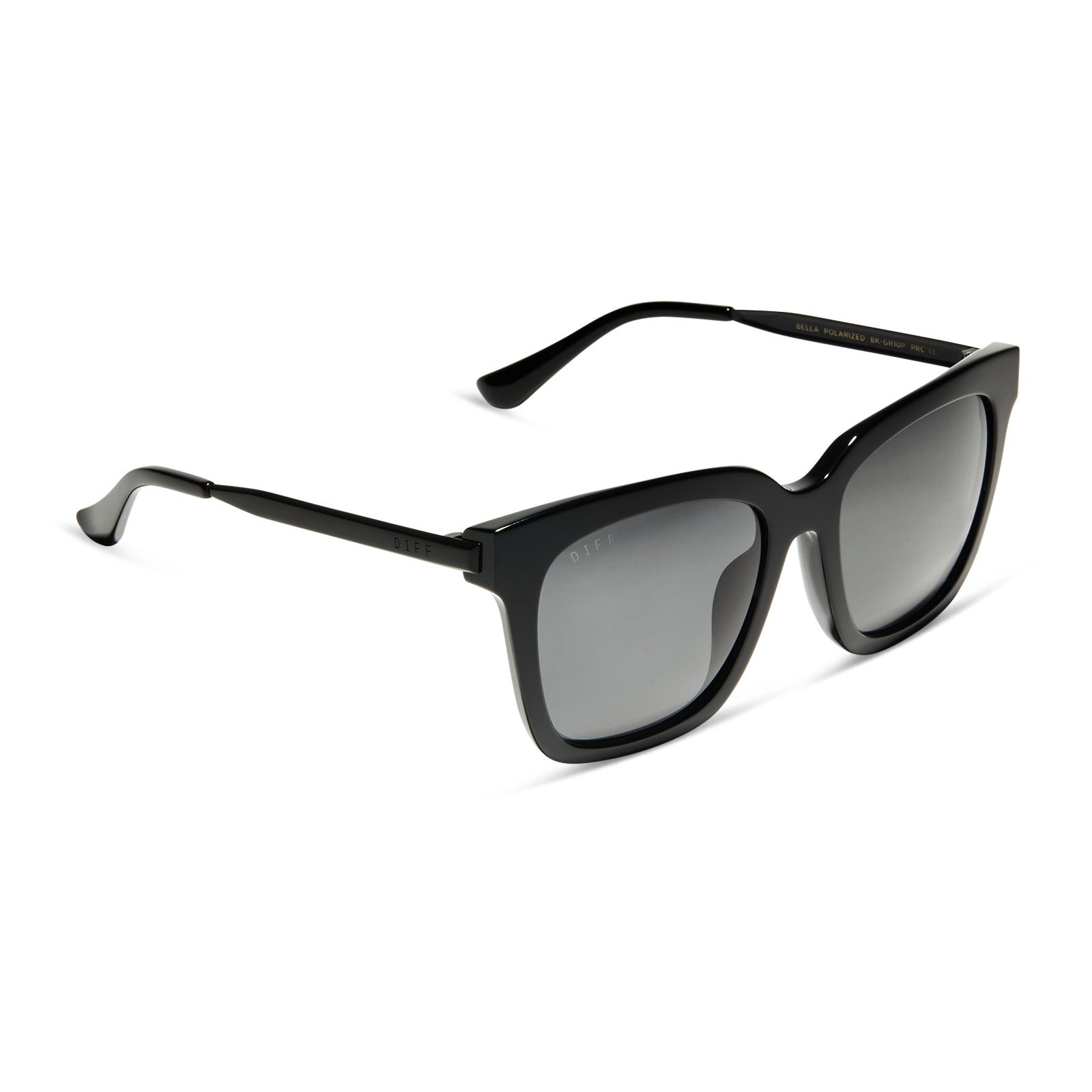 Bella Sunglasses — Black + Grey Polarized