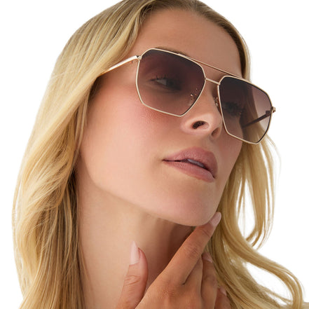Berkely Sunglasses — Gold + Brown Gradient Polarized