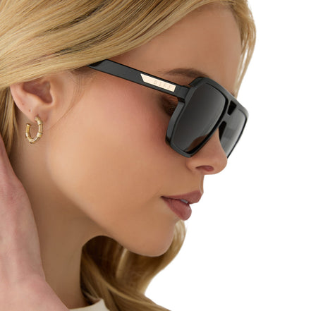 Cameron Sunglasses — Black + Grey Polarized