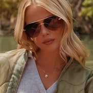 Zaria Sunglasses — Espresso Tortoise + Brown Gradient