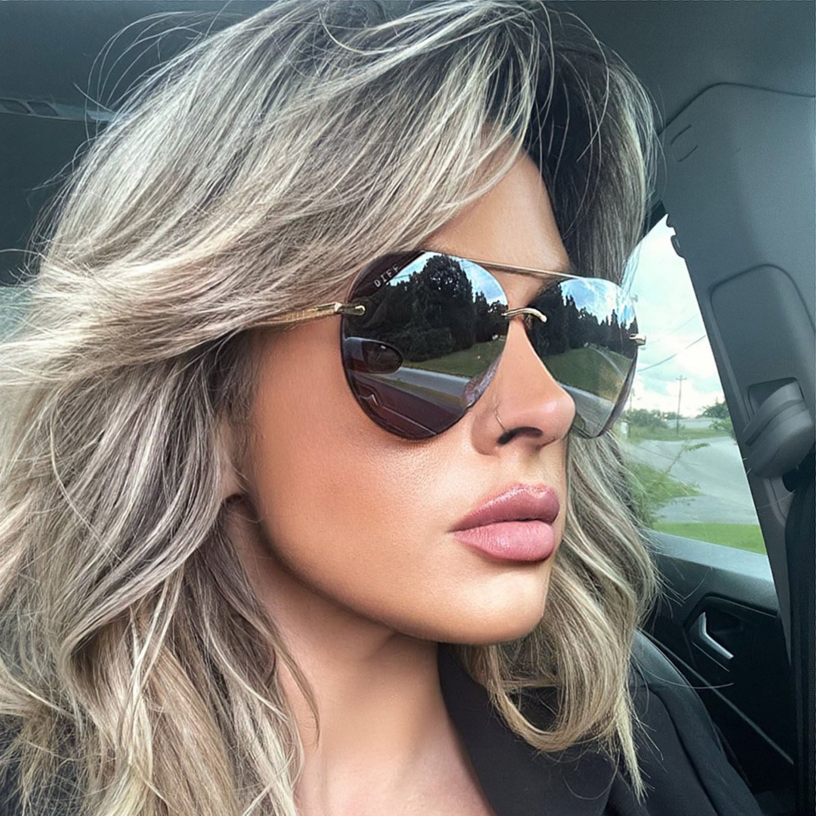 Lenox Sunglasses — Gold + Brown Gradient Mirror Polarized
