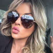 Lenox Sunglasses — Gold + Brown Gradient Mirror Polarized