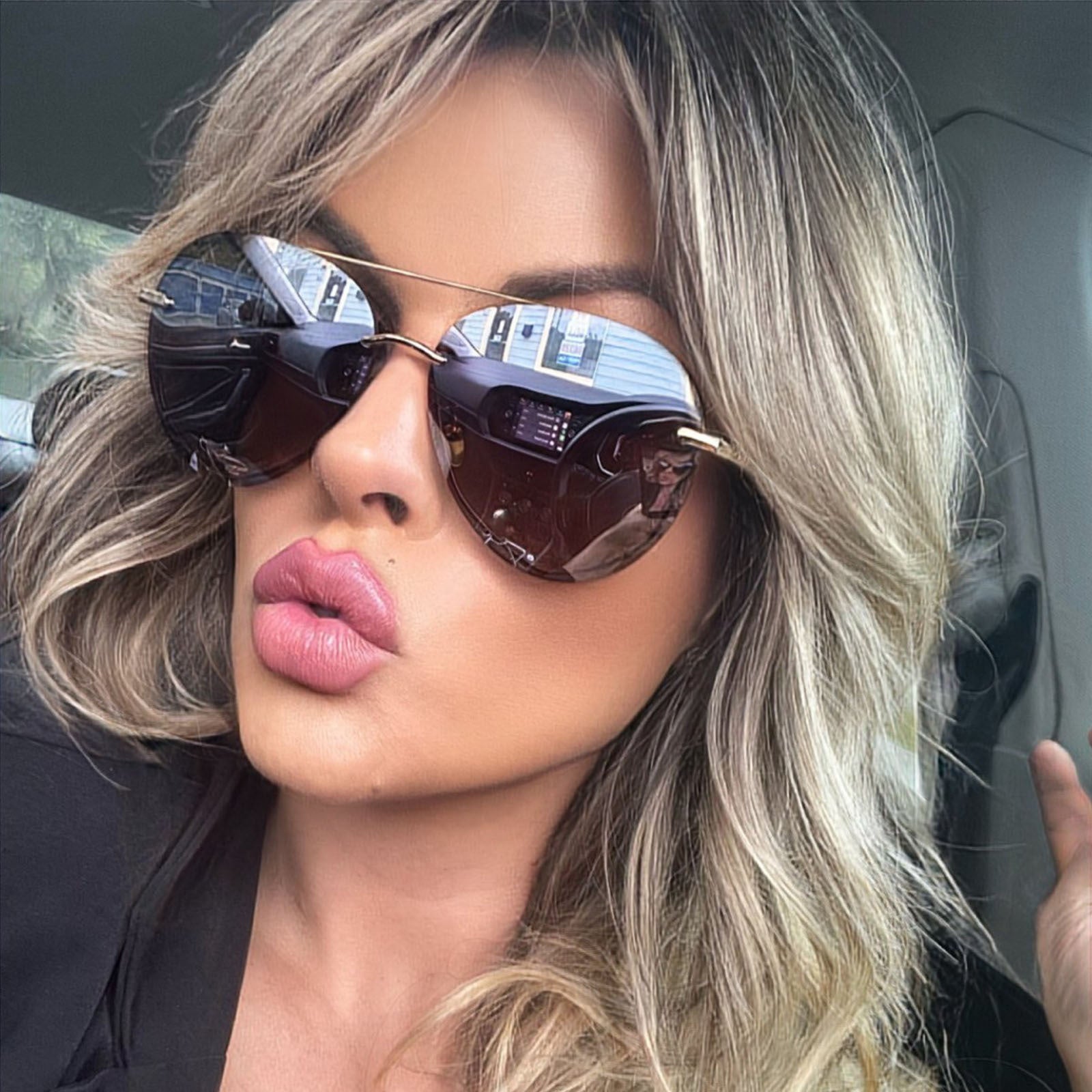 Lenox Sunglasses — Gold + Brown Gradient Mirror Polarized