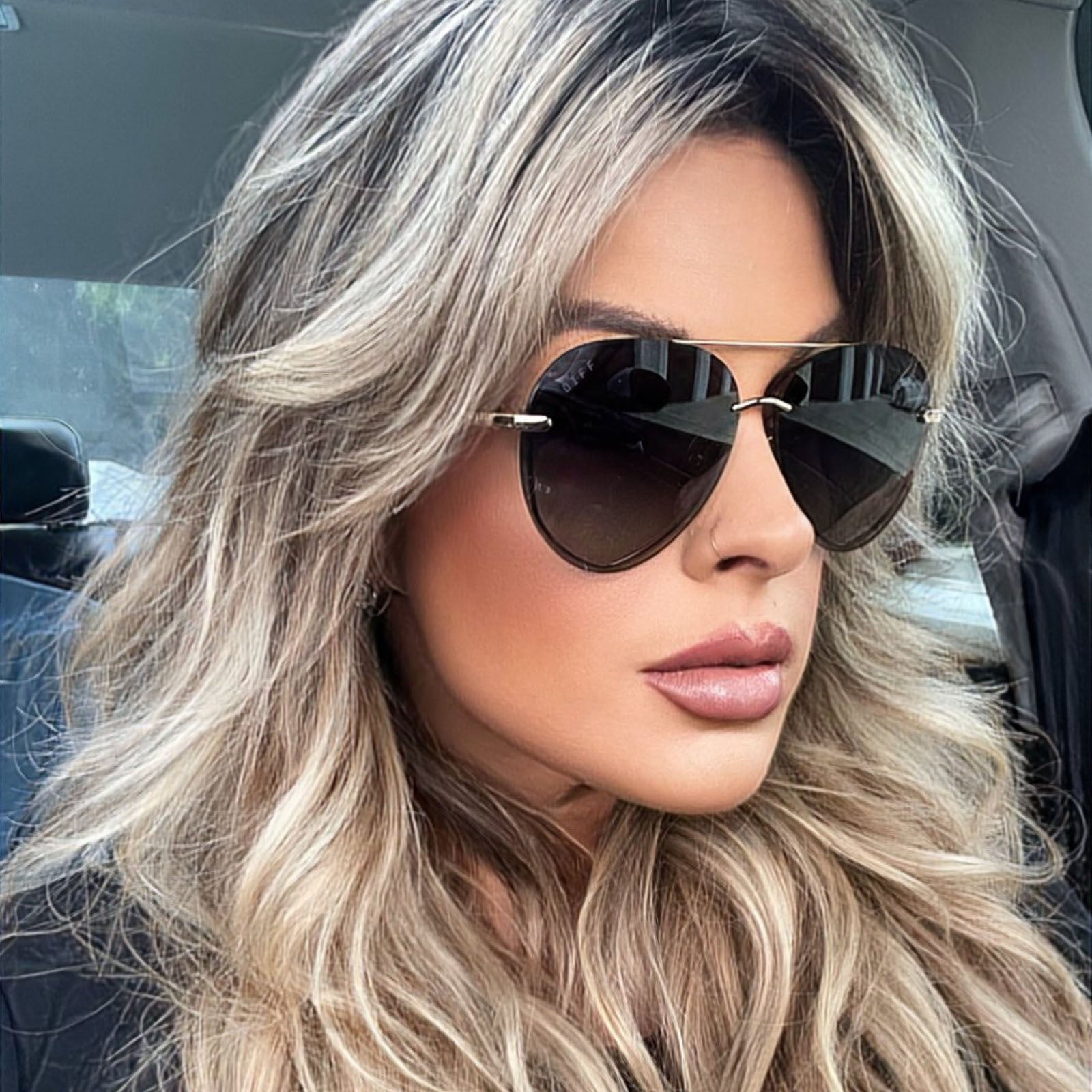 Lenox Sunglasses — Gold + Brown Gradient Mirror Polarized