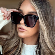 Meredith Sunglasses — Black + Grey