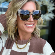 Becky II Sunglasses — Cream Tortoise + Grey Polarized