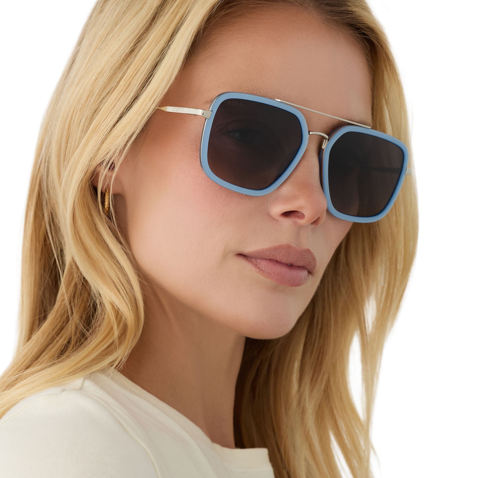 Jordan Sunglasses — Light Blue + Grey Gradient Polarized