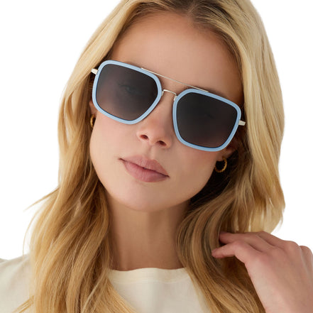 Jordan Sunglasses — Light Blue + Grey Gradient Polarized