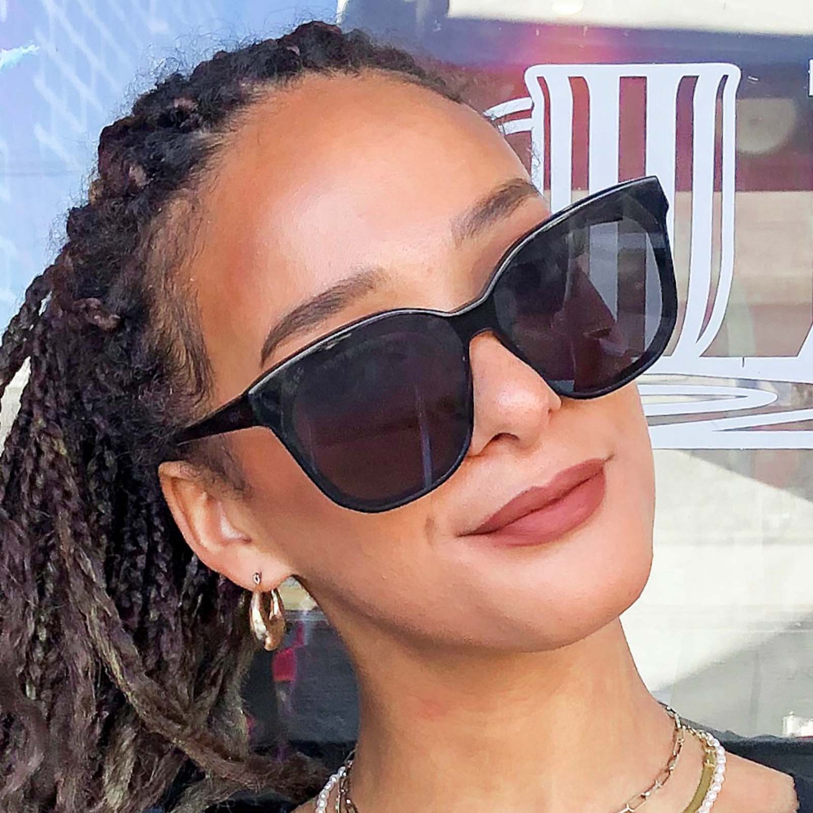 Gia Sunglasses — Black + Grey