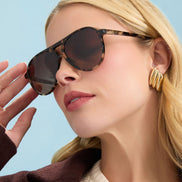 Tosca II Sunglasses — Espresso Tortoise + Brown Gradient Polarized
