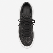 Oversized Sneaker Black Glitter White Sole