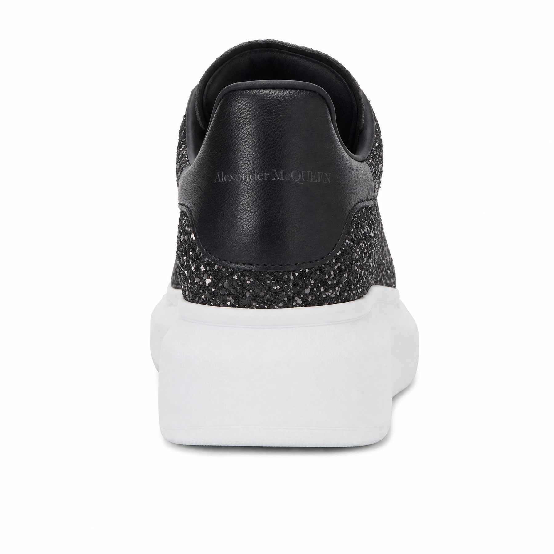 Oversized Sneaker Black Glitter White Sole