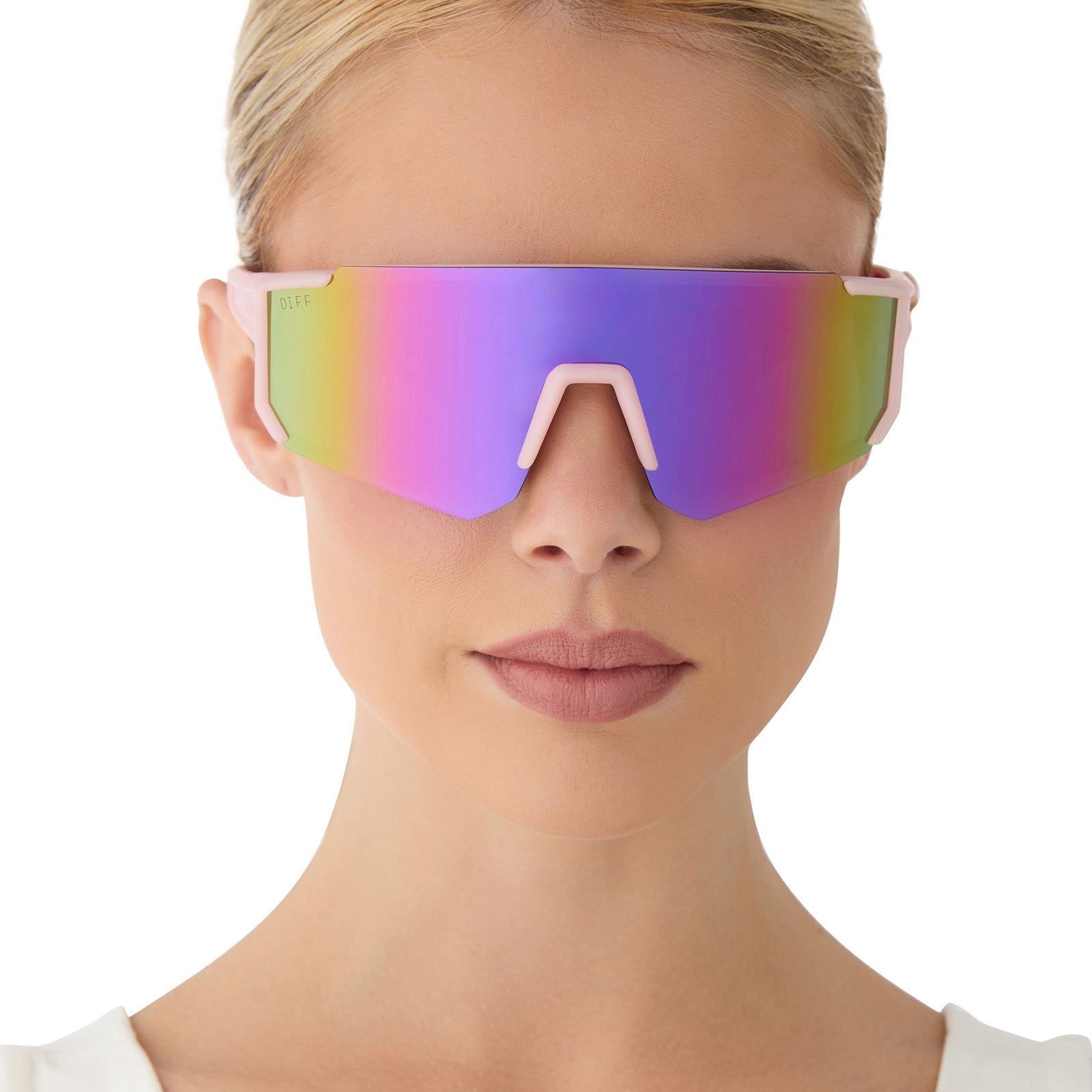 Heat Sunglasses — Matte Baby Pink + Pink Rush Mirror Polarized