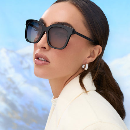 Bella Sunglasses — Black + Twilight Gradient Polarized