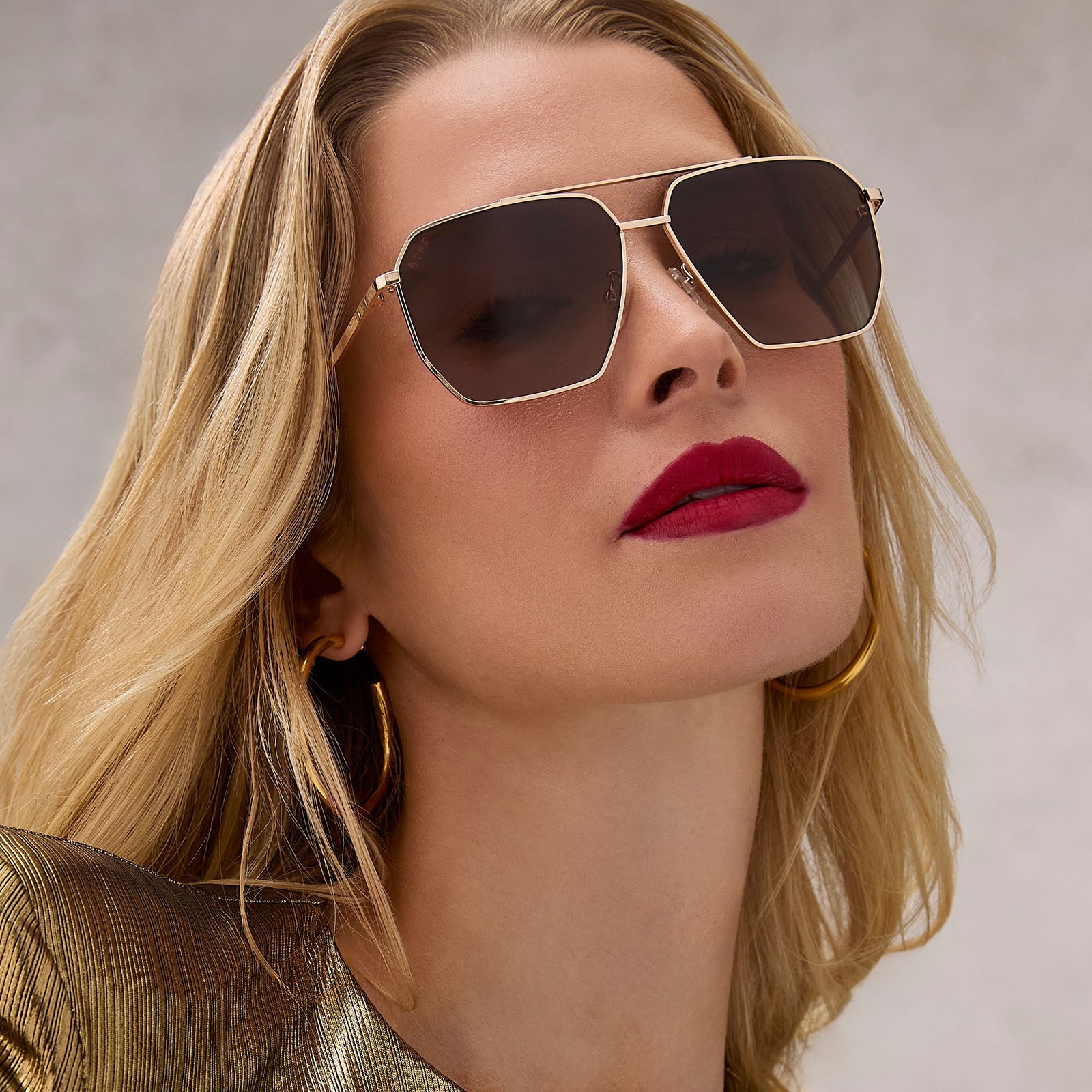 Berkely Sunglasses — Gold + Brown Gradient Polarized
