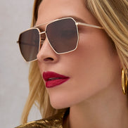 Berkely Sunglasses — Gold + Brown Gradient Polarized