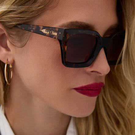 Greer Sunglasses — Espresso Tortoise + Brown Gradient Polarized