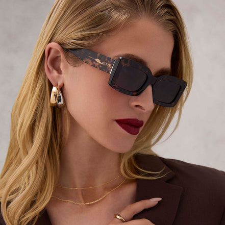 Indy Sunglasses — Espresso Tortoise + Grey