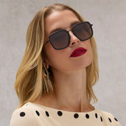 Jordan Sunglasses — Matte Black + Brown Gradient Polarized