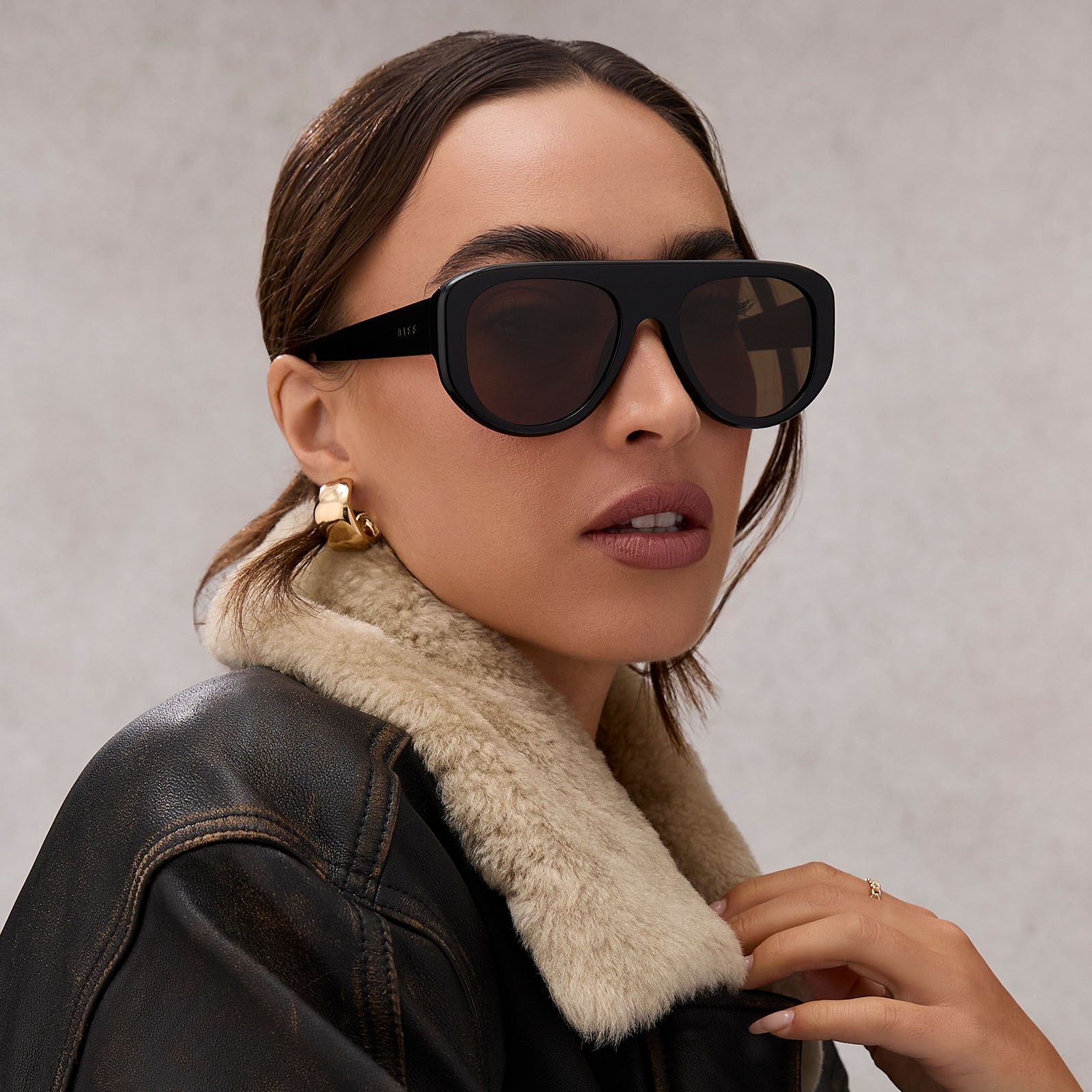 Morgan Sunglasses — Black + Brown Polarized