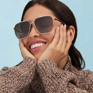 Berkely Sunglasses — Gold + Brown Gradient Polarized