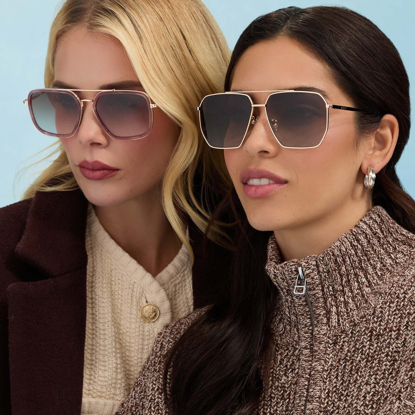 Jordan - Gold + Fleur Tortoise Temple Tips + Brown Gradient Sunglasses