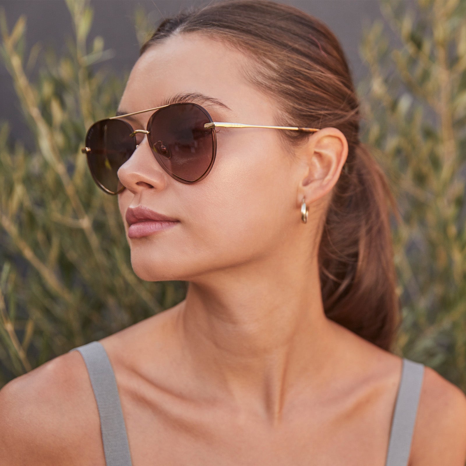 Lenox Sunglasses — Gold + Sea Tortoise + Brown Gradient
