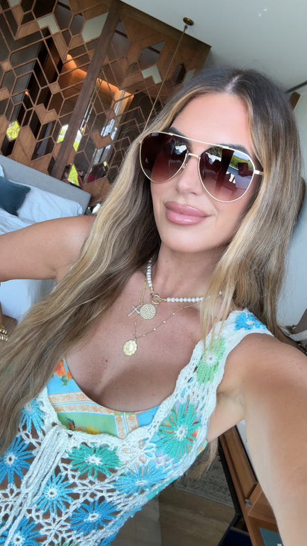 Dash Sunglasses — Brushed Gold + Coffee Gradient
