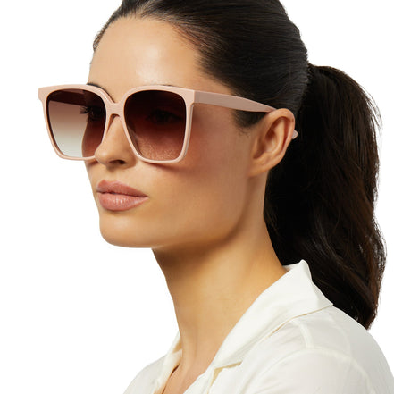 Naomi Sunglasses — Nude + Brown Gradient Polarized