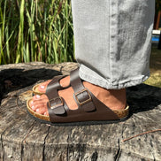 Maibulun Arizona Sandal — Brown Leather