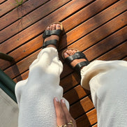 Maibulun Arizona Sandal — Black Leather