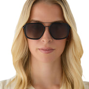 Jordan Sunglasses — Matte Black + Brown Gradient Polarized