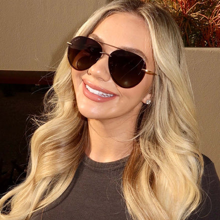 Zaria Sunglasses — Espresso Tortoise + Brown Gradient