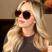 Zaria Sunglasses — Espresso Tortoise + Brown Gradient