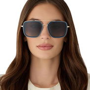 Jordan Sunglasses — Clubhouse Blue + Gold + Grey Gradient Polarized