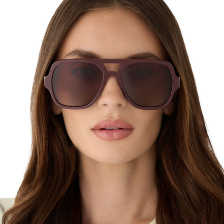 Layton Sunglasses — Rugby Red + Brown Gradient Polarized