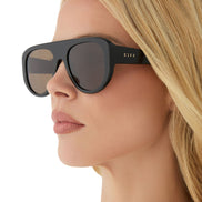 Morgan Sunglasses — Black + Brown Polarized