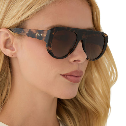 Tosca III Sunglasses — Black + Brown Gradient